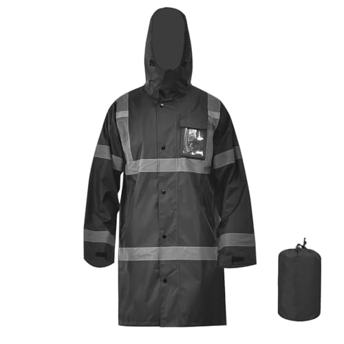A-SAFETY High Vis Rain Jacket Trench Coat &Safety Rain Jacket RIVER OTTER Rain Bibs ANSI Class 3