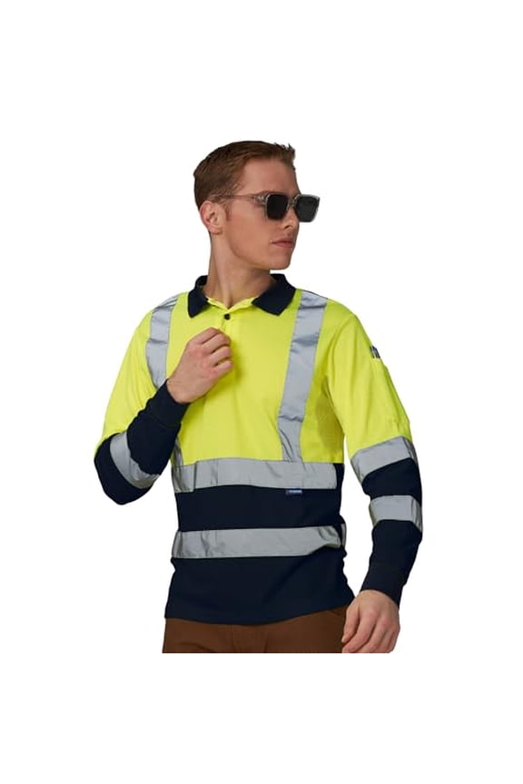 Long sleeves Hi Vis Safety Daily Work Construction Polo Shirts for Men for Women