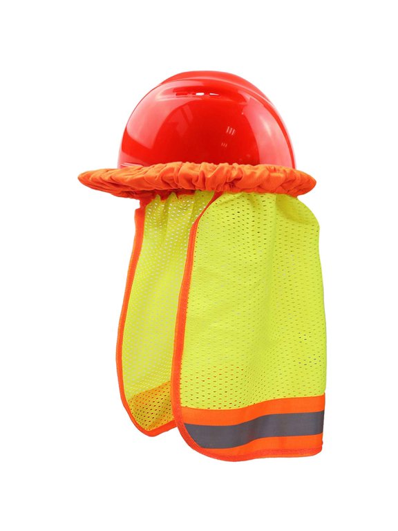 Reflective Neck Shield Sun Shield,Mesh Hard Hat Sun Shade for Full Brim or Cap Style Hard Hats Safety Helmet