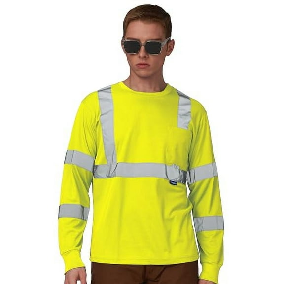 A-SAFETY Safety Shirt,High Visibility Work T Shirt Long Short Sleeve Class 3 (XS-6XL)