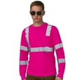 thumbnail image 1 of A-SAFETY Safety Shirt,High Visibility Work T Shirt Long Short Sleeve Class 3 (XS-6XL), 1 of 8