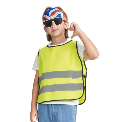 A-SAFETY kids High Vis Reflective construction Safety vest