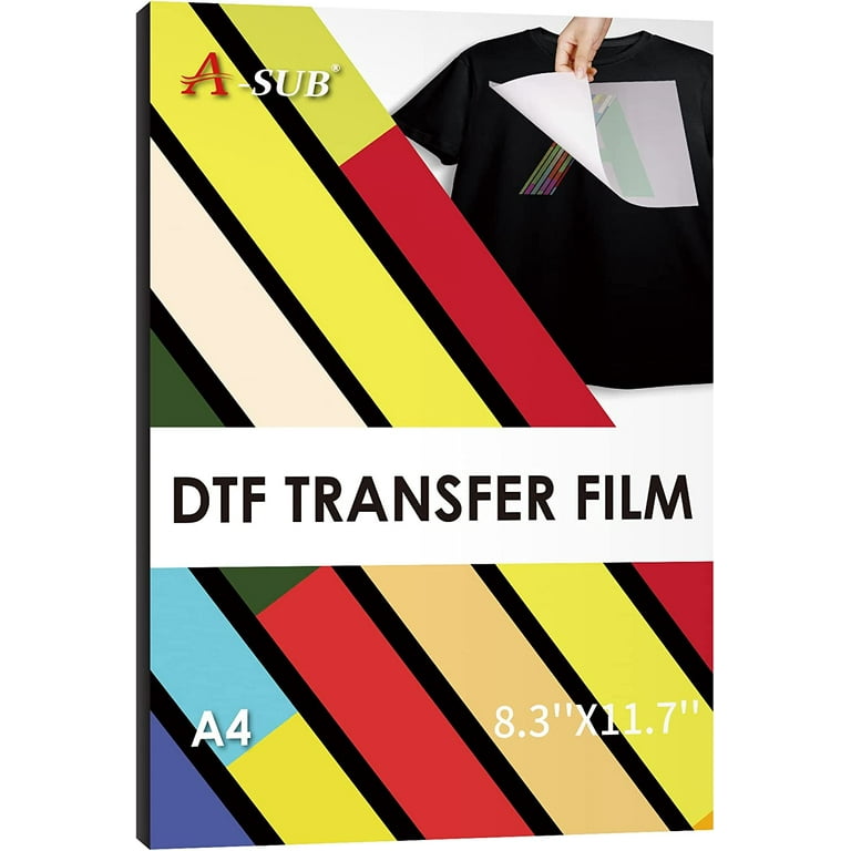 25/50/100 Sheets A4 DTF Transfer Film Paper 75U Thickness Transparent  Double Sided Adhesive Film