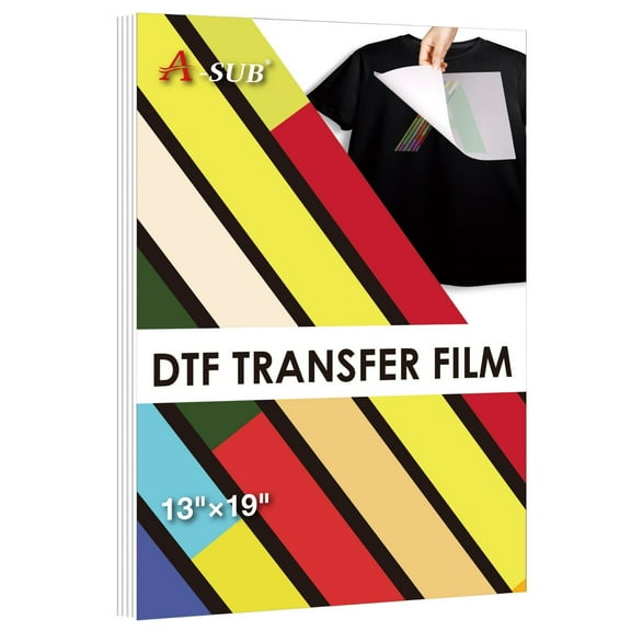 A-SUB DTF Transfer Film A3+ 13x19 Direct to Film Sublimation Paper for Dark Fabrics 50 Sheets