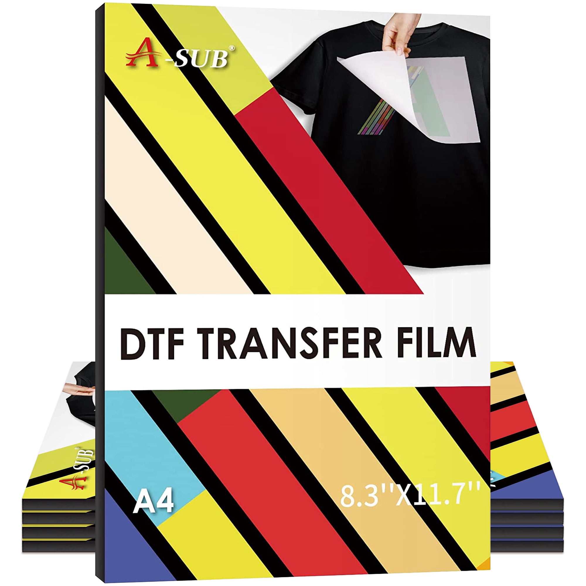  DTF Transfer Film for DTF Sublimation Printer, A4(8.3 x 11.7)  30 Sheets Premium Double-Sided Matte Finish PET Heat Transfer Paper,Direct  Print On T-Shirts Textile
