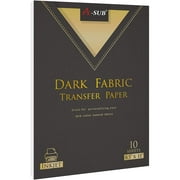 A-SUB Dark Transfer Paper, Inkjet Printable Iron On Heat Transfer Paper for Dark Fabrics,10 Sheets 8.5x11 Inch, Dark Transfer Paper DIY T Shirts,Totes, Bags
