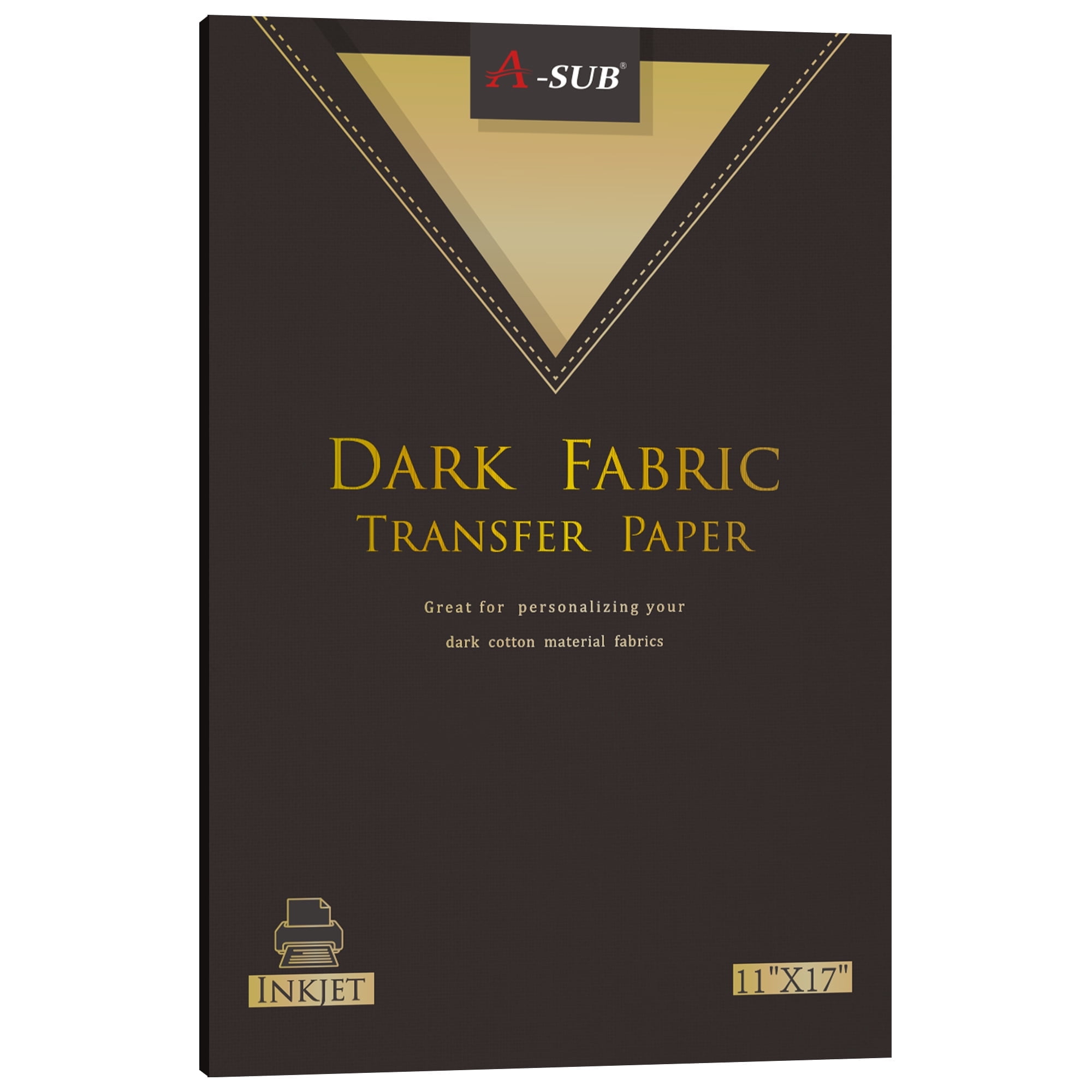 ASUB Dark Transfer Paper for Inkjet Printer 11x17, IronOn Dark T