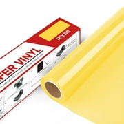 A-SUB HTV Rolls Yellow 12" x 20ft  Iron on Heat Transfer Vinyl for Transfer T-Shirts, Compatible with Cricut Heat Press