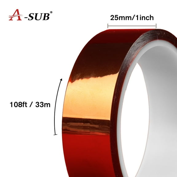 A-Sub Heat Resistant Tape, 25mm x 108ft, High Temperature Sublimation Tape