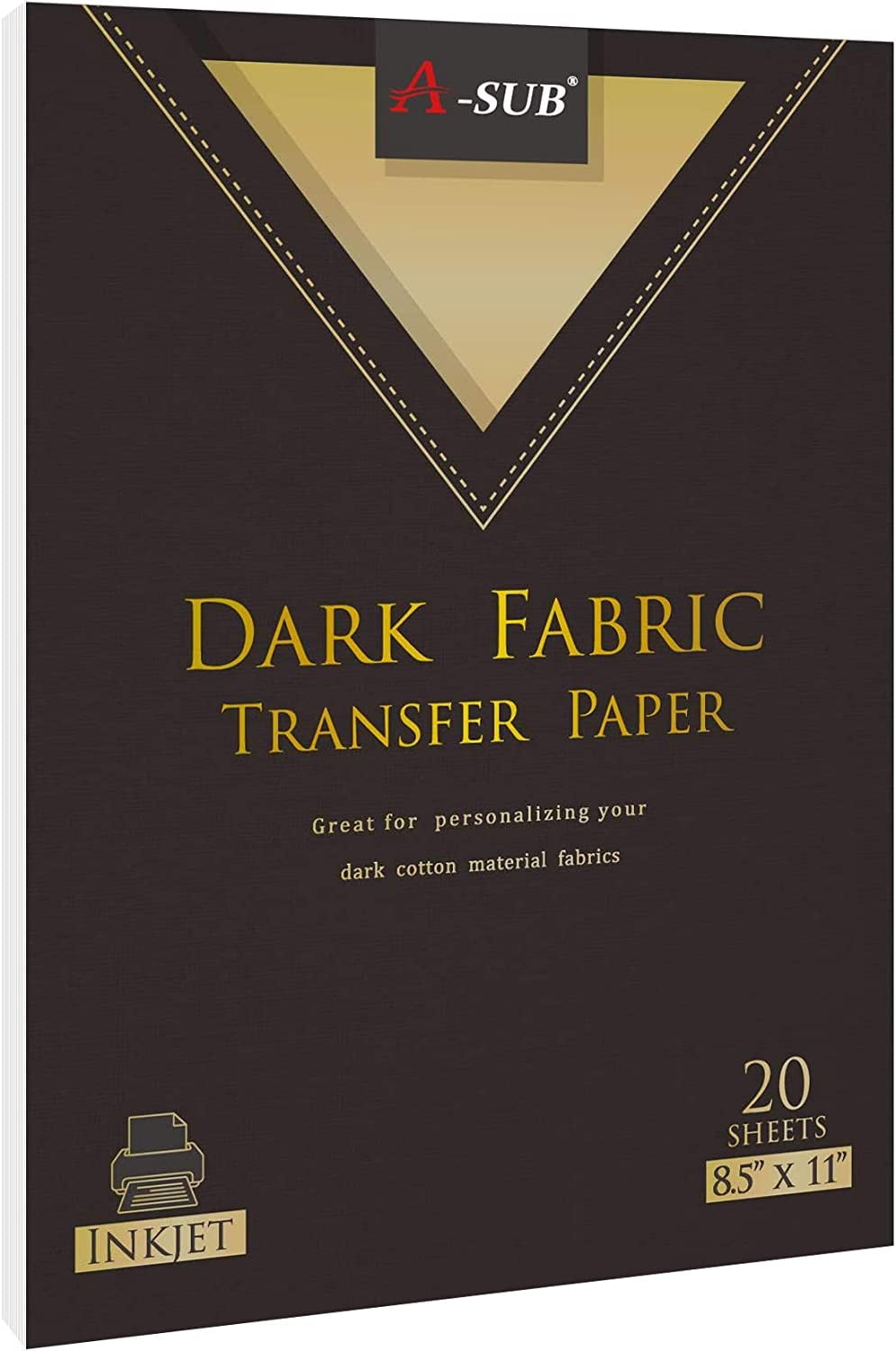  36 Sheets Dark Transfer Paper, A4 Heat Transfer Paper Printable Iron  on Printer Paper for T Shirts Dark Fabric (8.3x11.7 Inch) : Arts, Crafts &  Sewing