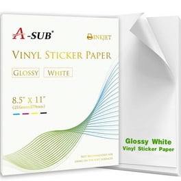 Avery Printable Sticker Paper, 8.5 x 11, Inkjet Printer, White, 15  Sticker Sheets (3383) 