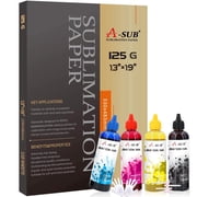 Bundle Kit I 110 Sheets A-SUB Sublimation Paper 125g 13x19 + 480ML A-SUB Sublimation Ink for All Inkjet Printers Heat Transfer, ET-2400 2803 2800 4800 WF ST-2000 SC F170 etc
