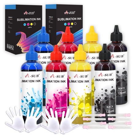 A-SUB Sublimation Ink Compatible with Inkjet Printers, 2Packs 960ML , for ET-2400 ET-2720 ET-2760 ET-2800 ET-2803 ET-4800 4760 2850 2750 WF7710 7720 etc