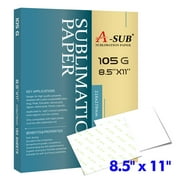 A-SUB Sublimation Paper- 150 Sheets Heat Transfer Paper 8.5x11 inch Compatible with Inkjet Sublimation Printer 105g