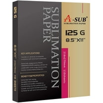 A-SUB Sublimation Paper 8.5x11 Inch 110 Sheets for Any Inkjet Printer which Match Sublimation Ink 125g Letter Size Sublimation Paper Heat Transfer