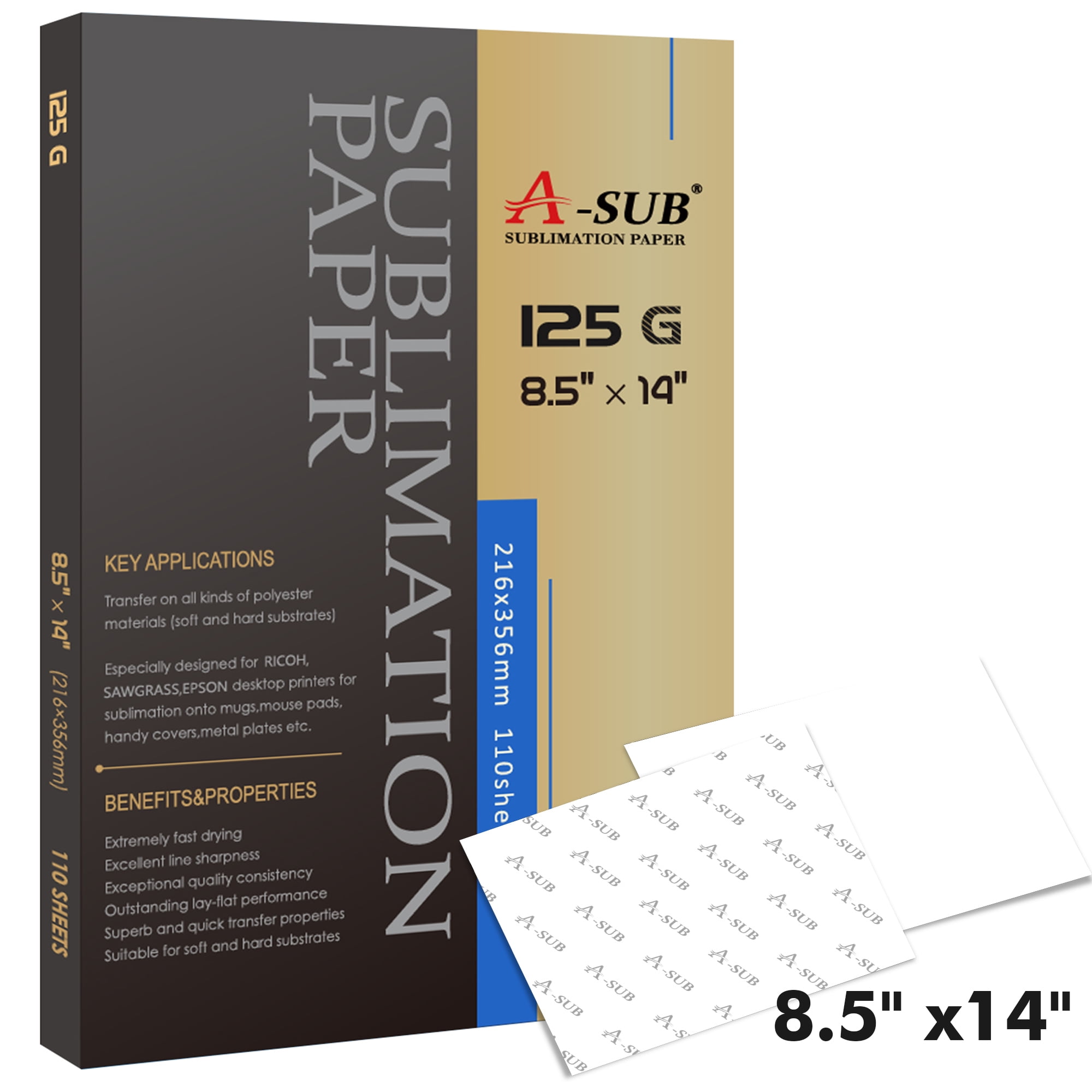 A-SUB Sublimation Paper 120g A4 8 1/4x 11 3/4 