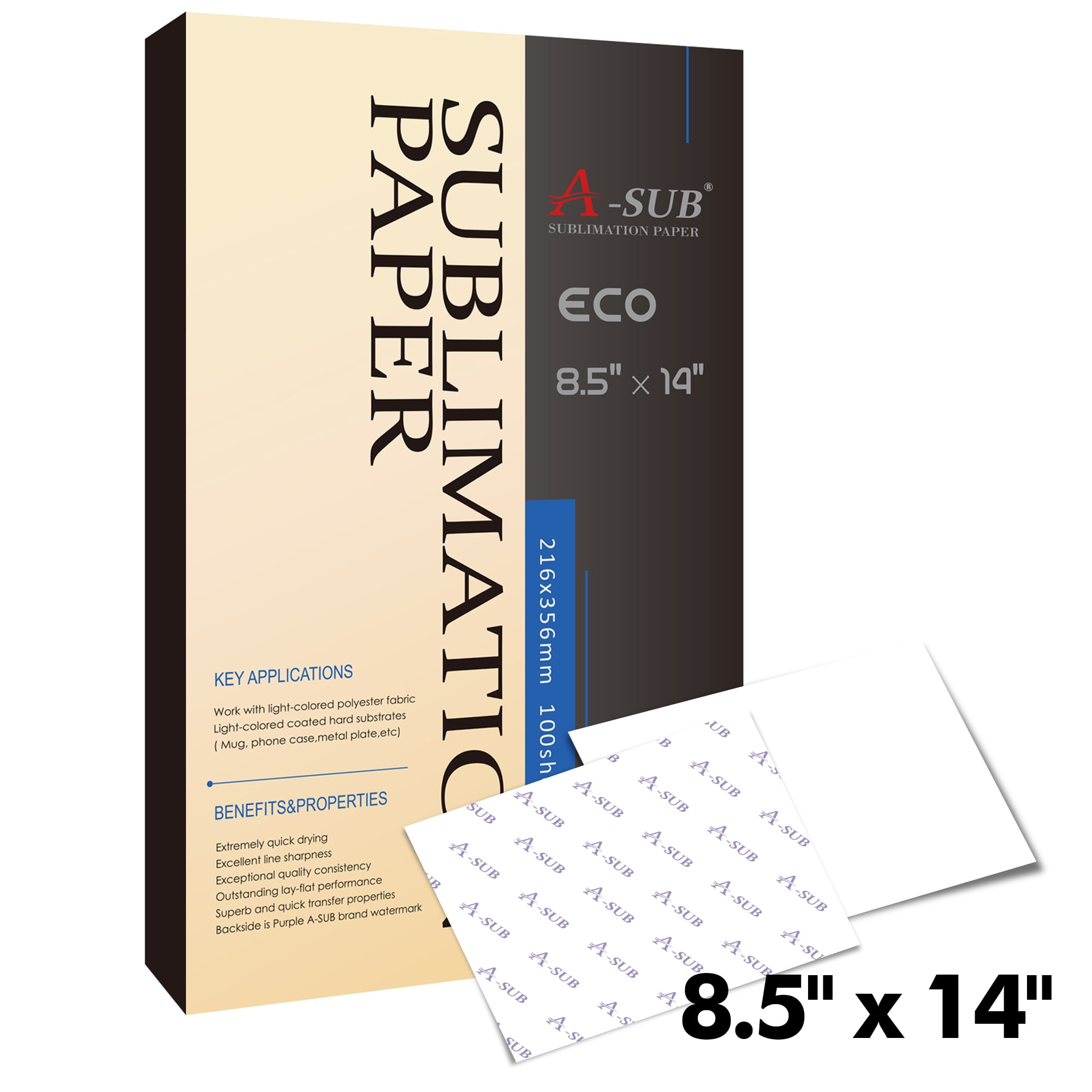 A-SUB 8.5x11 Light ECO Sublimation Paper 100sheets