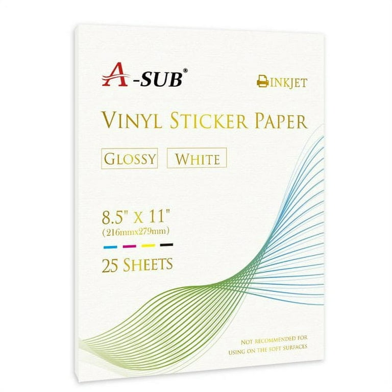  Sticker Paper - Sticker Paper for Inkjet Printer - Vinyl  Sticker Paper - Printable Vinyl - Sticker Paper for Printer (Matte, 30  Sheets - 8.5 x 11) - Printable Sticker Paper for Inkjet Printer : Office  Products