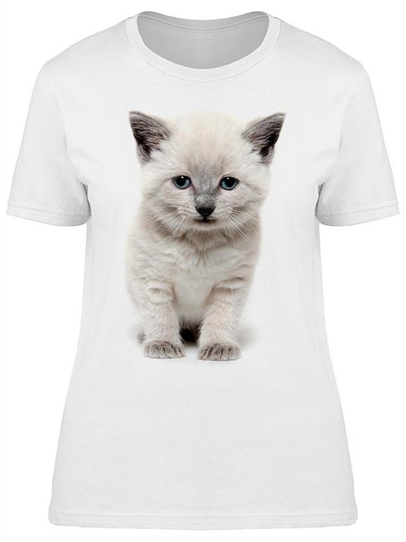 A Sad Looking Shorthair Kitten T-Shirt Women -Image by Shutterstock, Female Large