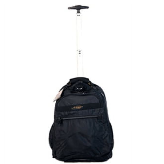 A. SAKS Deluxe Expandable Laptop Backpack, Black/Yellow Shop  Deluxe Expandable Wheeled Nylon C \u2013 Luggage Factory