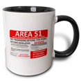 thumbnail image 1 of 3drose, a Satire Government Base Sign Warning No Trespassing in Area 51., 15oz Two-tone Black Mug, 1 of 6