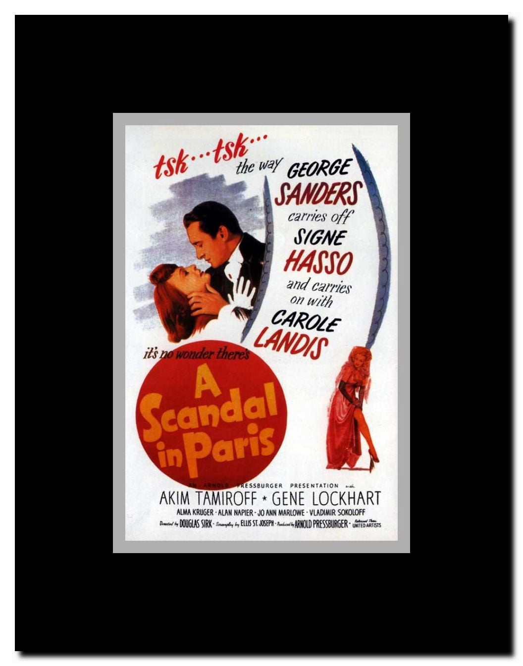 A Scandal in Paris Framed Movie Poster