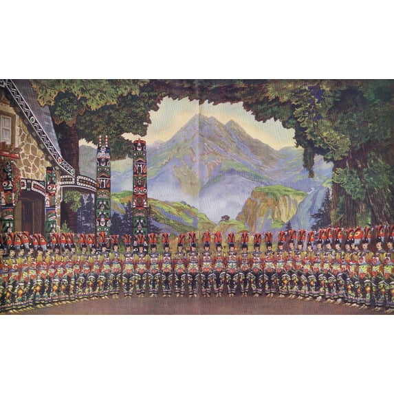 A Scene From Rose Marie Staged At The Theatre Mogador, Paris Print By Mary Evans Jazz Age Club Collection