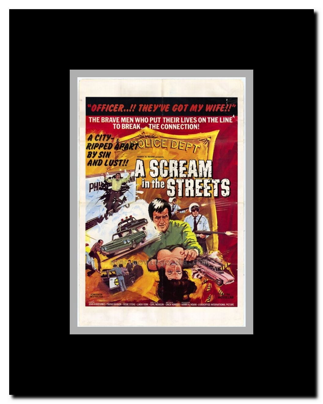 A Scream in the Streets Framed Movie Poster