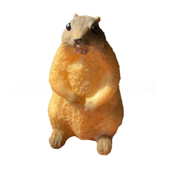 A Screaming Groundhog Squeeze Toy 9Cm Tall Simulation Model Soft Material Stress Reliever Desk Ornament Animal Lovers