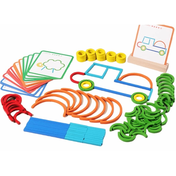 A Sea and Build Geometry Set, 142 Pieces, Ages 6+, Geometry for Kids, Develops Shape Recognition, Back to School Games,3D Shapes for Kids
