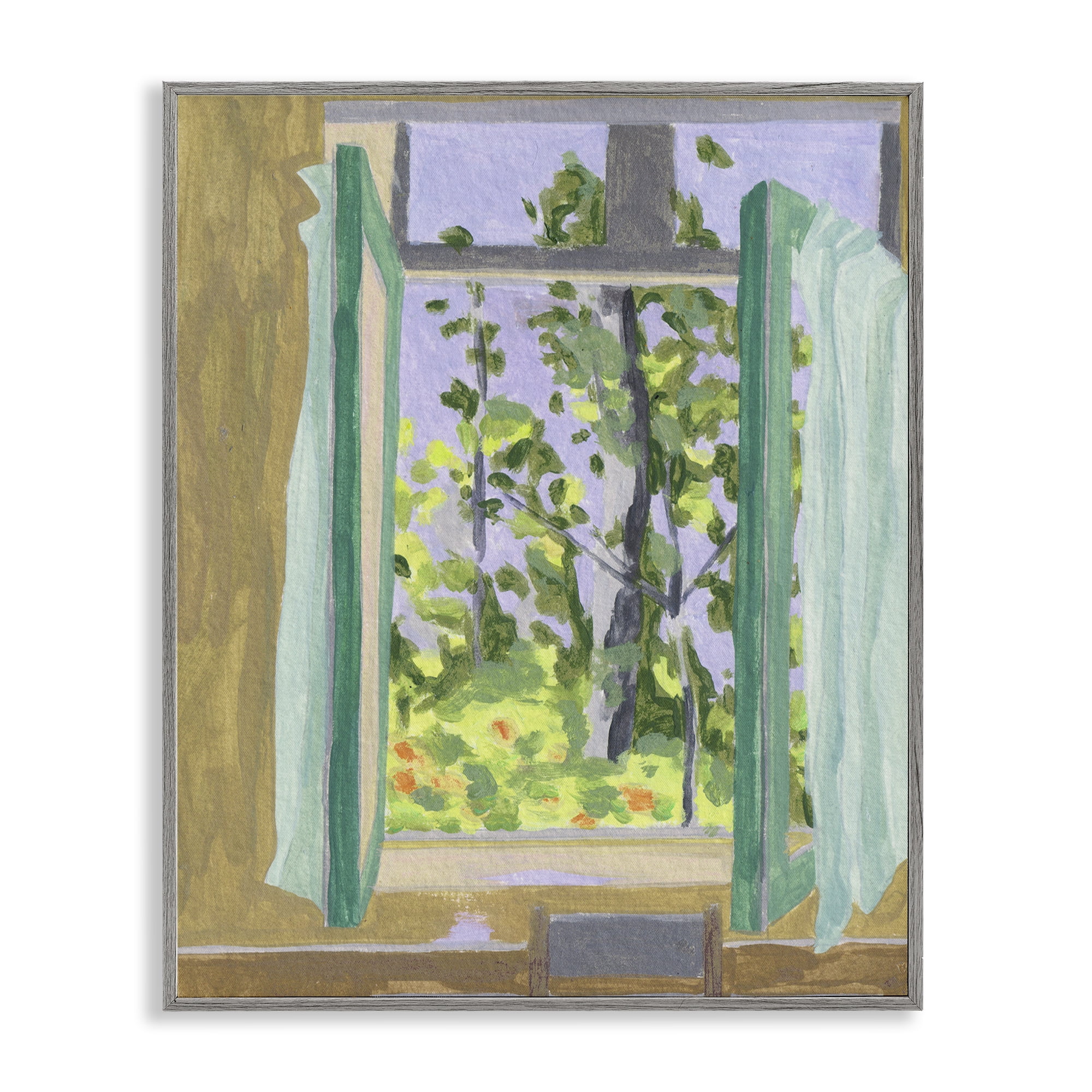 A Seat For Spring Gray Framed Giclee Art, design by Melissa Wang