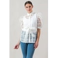 thumbnail image 1 of A See-thru Mini Length Organza Top, 1 of 5