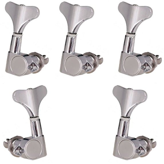 A Set 5PCS Fish tail Buttons Bass String Tuners Tuning Pegs Keys Machine Heads