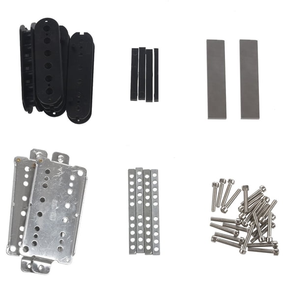 A Set Guitar Humbucker Pickup Kits Producing Accessories/Cupronickel Baseplate/Spacer/Bobbin/ Pole /Bar Alnico V Magnet