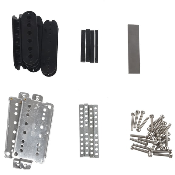 A Set Guitar Humbucker Pickup Kits Producing Accessories/Cupronickel Baseplate/Spacer/Bobbin/ Pole /Bar Alnico V Magnet