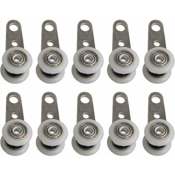A Set Of 10 Casters - Metal And Plastic -4.5 X 1.9 Cm For Bay Windows Or Sliding Doors