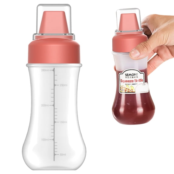 A Set Of 5 Condiment Bottles with Leak-Proof Ketchup and Soybean Oil Dispensers, Perfect for Salad Dressing