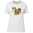thumbnail image 1 of A Set Of Three Puppies T-Shirt Women -Image by Shutterstock, Female Small, 1 of 2