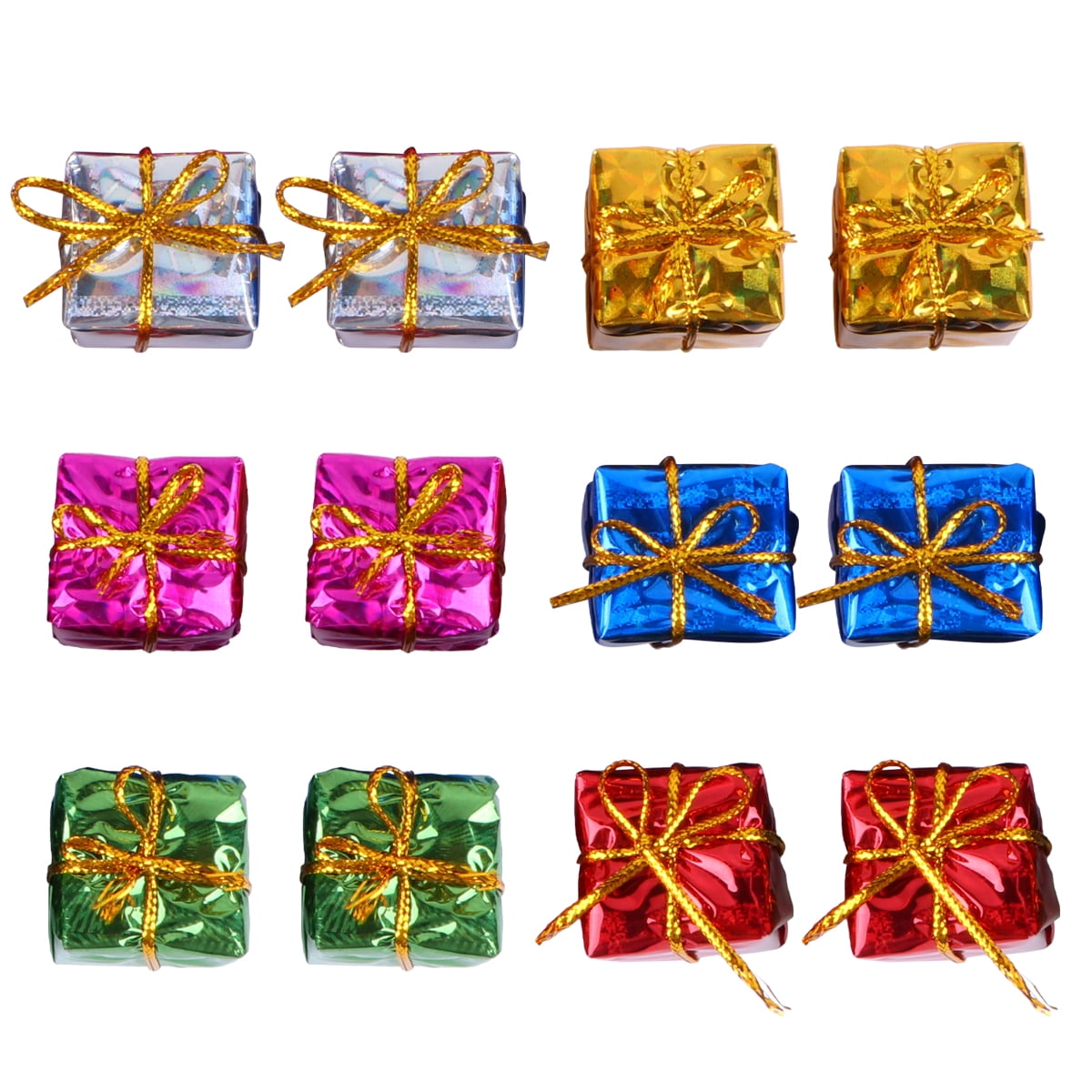 A Set of 24pcs Christmas Tree Small Gift Boxes Hanging Decorations