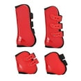 A Set of Fore Hind Leg Boots Adjustable Leg Guard Protector Horse