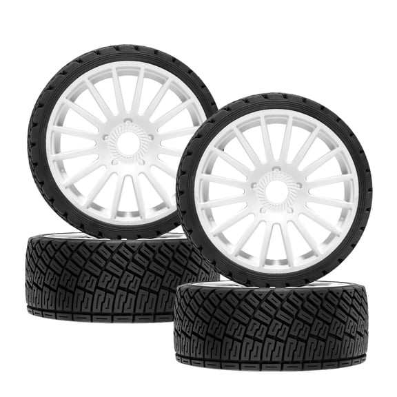 A Set of Wheel Tires Rubber Remote Control Car for Remote Control Parts for Remote Control Crawlers Mud Terrain Tires