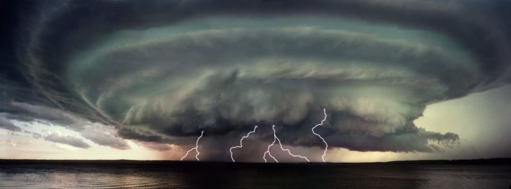 A Severe Storm Canvas Art - Don Hammond Design Pics (23 x 8)