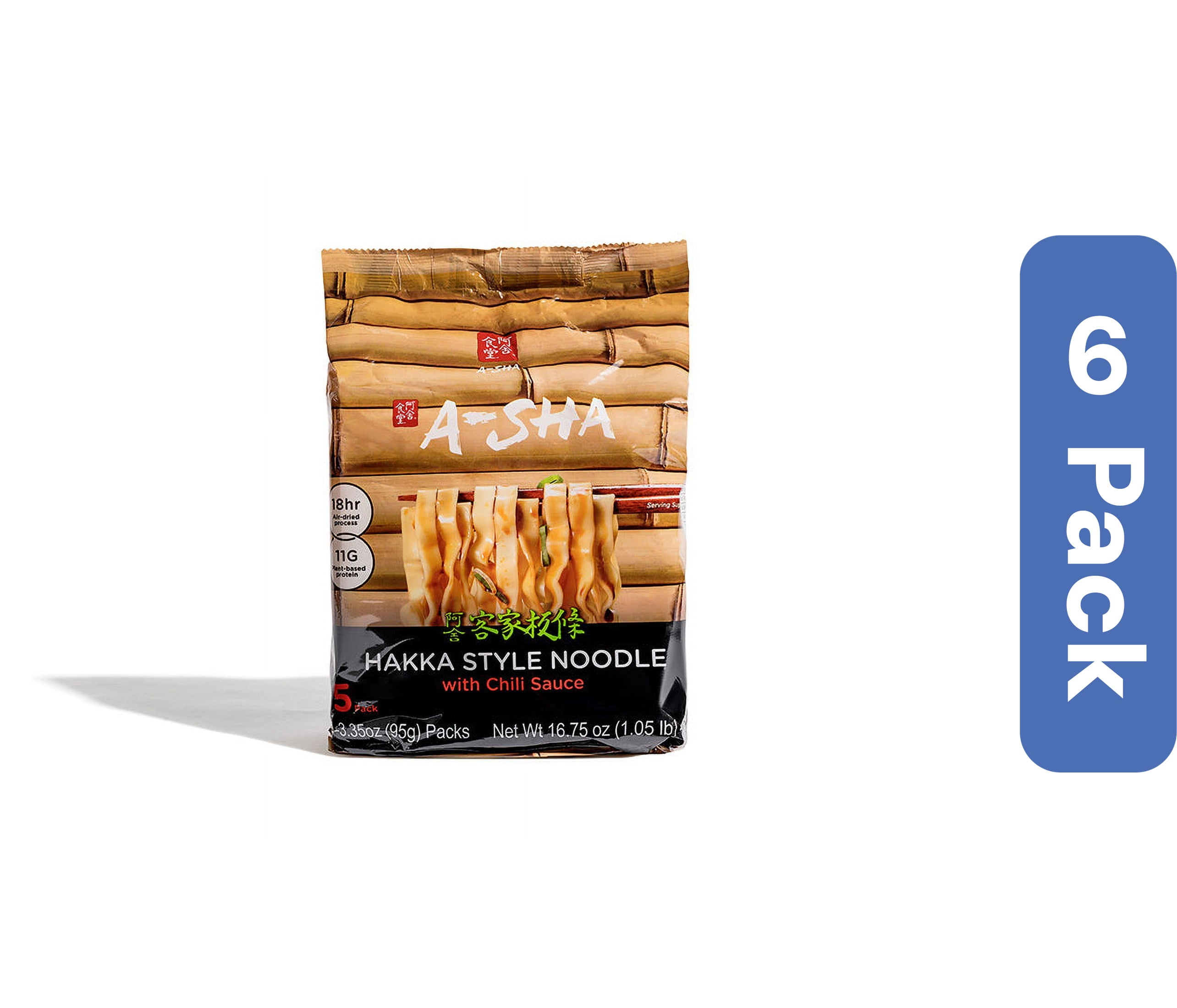 A-Sha Chili Sauce Hakka Noodles 16.75 oz (Pack Of 6)