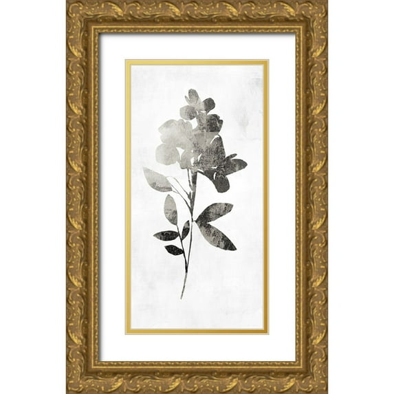A Shadow Of A Flower I 9x14 Gold Ornate Wood Framed with Double Matting Museum Art Print Titled - PI Studio