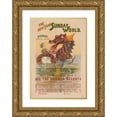 thumbnail image 1 of A. Shaw 13x18 Gold Ornate Wood Frame and Double Matted Museum Art Print Titled - The New York Sunday World, Sunday July 14th 95 (1895), 1 of 4