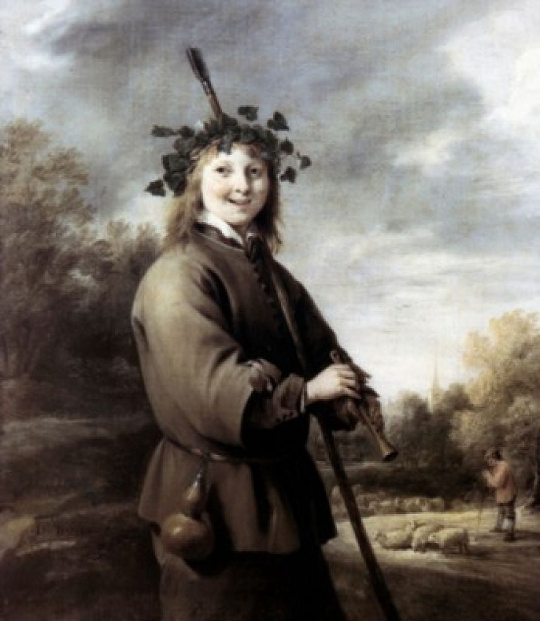 A Shepherd by David Teniers the Younger 1640-1650s 1610-1690 Canvas Art - David Teniers (18 x 24)