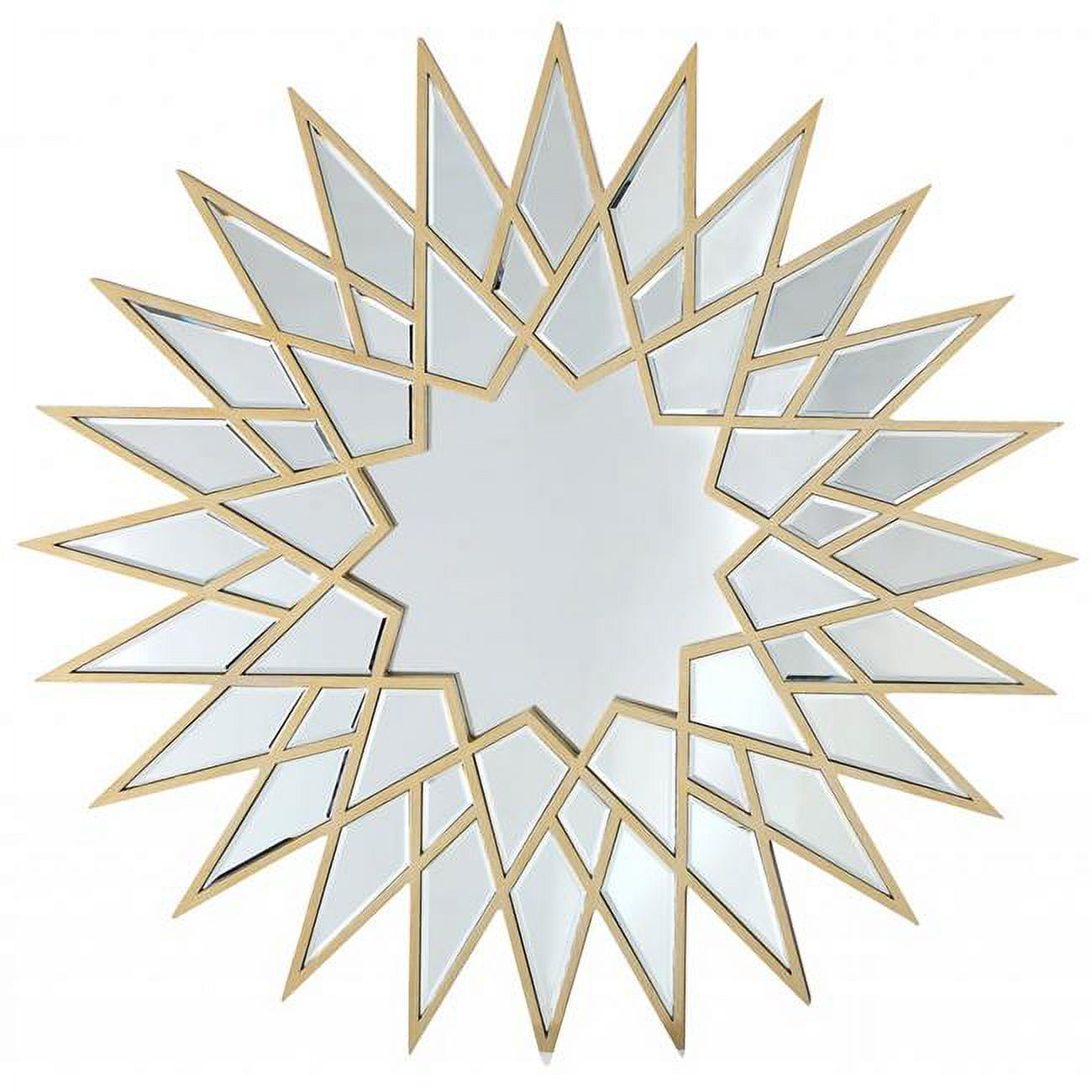 Evening Star Rectangular Gold Wood Mirror 34"