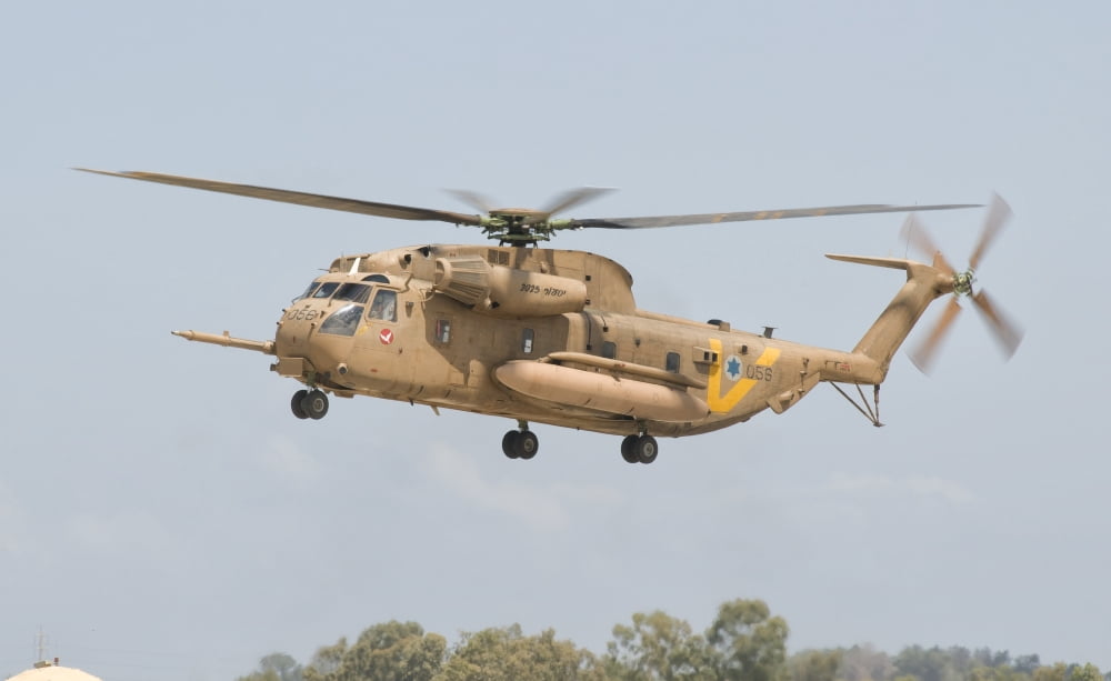 A Sikorsky CH-53 Yasur of the Israeli Air Force in flight Canvas Art - Giovanni CollaStocktrek Images (18 x 11)