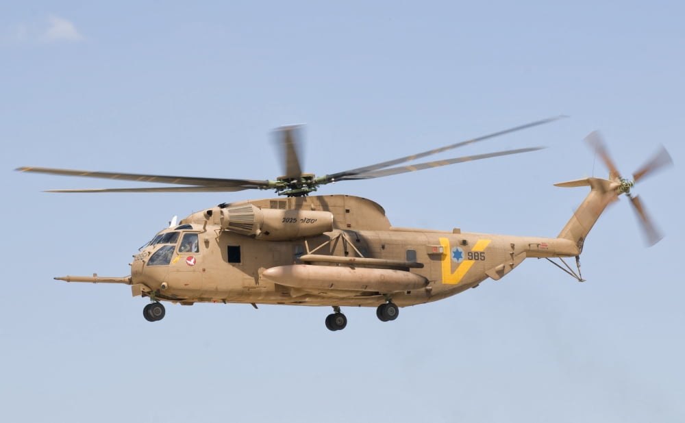 A Sikorsky CH-53 Yasur of the Israeli Air Force in flight Canvas Art - Giovanni CollaStocktrek Images (36 x 22)