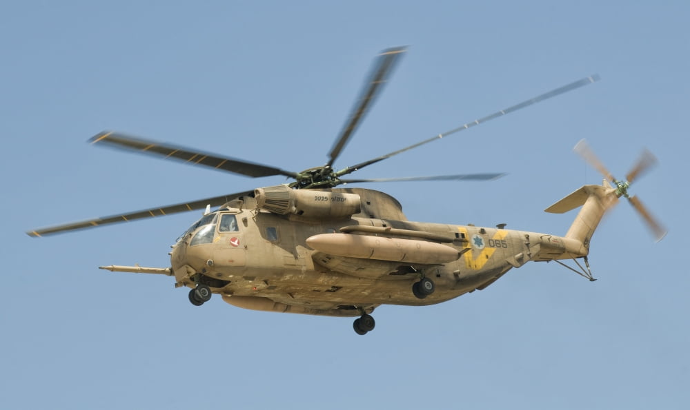 A Sikorsky CH-53 Yasur of the Israeli Air Force in flight Canvas Art - Giovanni CollaStocktrek Images (36 x 22)
